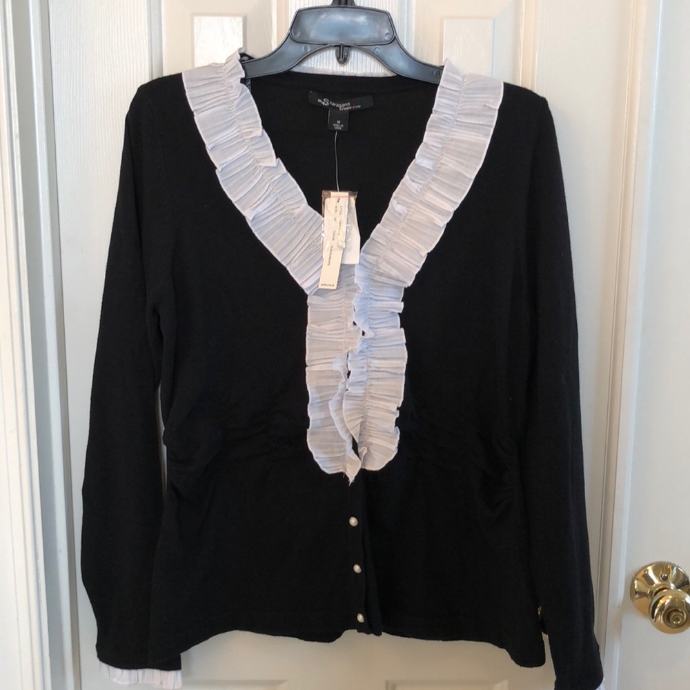 Sharagano Cardigan M (petite) black & white